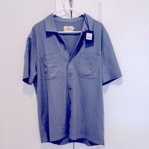 The Normal Brand Dark Gray Casual Button Down Shirt